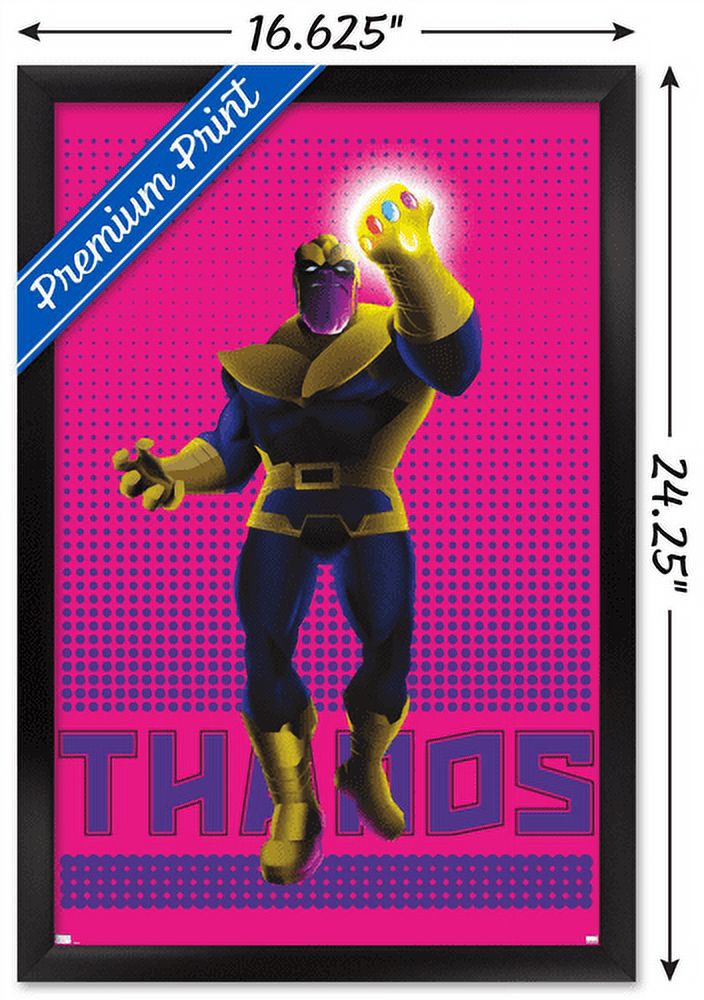 Marvel Shape of a Hero - Thanos Wall Poster, 14.725" x 22.375", Framed