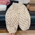 thumbnail image 2 of Hessimy Girl's Drawstring Waist Straight Streetwear Long Wide Leg Pants Casual Loose Baggy Workout Long Fall Sweatpants(White,3-4 Years), 2 of 6