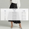 thumbnail image 3 of qelini Womens Linen Midi Skirt Plus Size Button Mid-Length Skirt Elastic High Waist A-line Skirt Solid Color Summer Skirt, 3 of 6