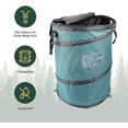 thumbnail image 2 of Coghlan's Deluxe Durable Pop-Up Trash Can – Collapsible Garbage Bin with Zippered Lid, Bag Clips, and Anchoring Points for Camping, Home, and Outdoor Use – 29.5 Gallon, 2 of 5