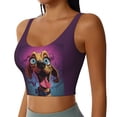 thumbnail image 5 of Sports Bra For Women, Cartoon Big-Eyed Dog Sports Bras For Women High Support, Workout Tank Tops Woman With Removable Cups, 5 of 8