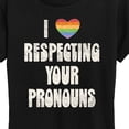 thumbnail image 3 of Instant Message - I Love Respecting Your Pronouns Short Sleeve Graphic T-Shirt, 3 of 6