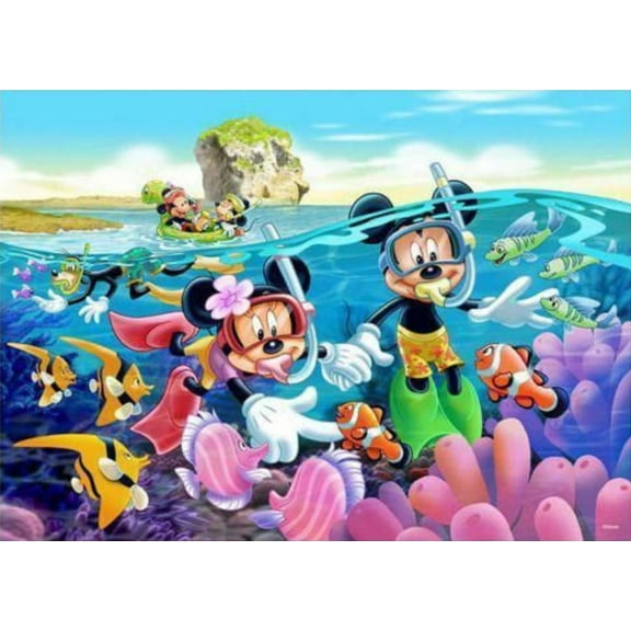 Diamond Painting Kits for Adults, Mickey and Minnie 5D DIY Diamond Art Kits Full Drill Diamond Dots for Gift Wall Decor and Relaxation Gem Arts 12x16 inch