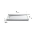 thumbnail image 5 of Kohler K-9949 Groove 60" X 32" Shower Receptor, Left-Hand Drain - Off White, 5 of 7