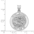 thumbnail image 2 of 14K White Gold Polished and Satin St. Michael Medal Pendant, 2 of 2