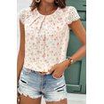 thumbnail image 4 of Elegant Embroidered Pink Floral Blouse - Stylish Cap Sleeves & Boho Chic Design - [ZhiHiMeRi] | (US 8-10)M, 4 of 12