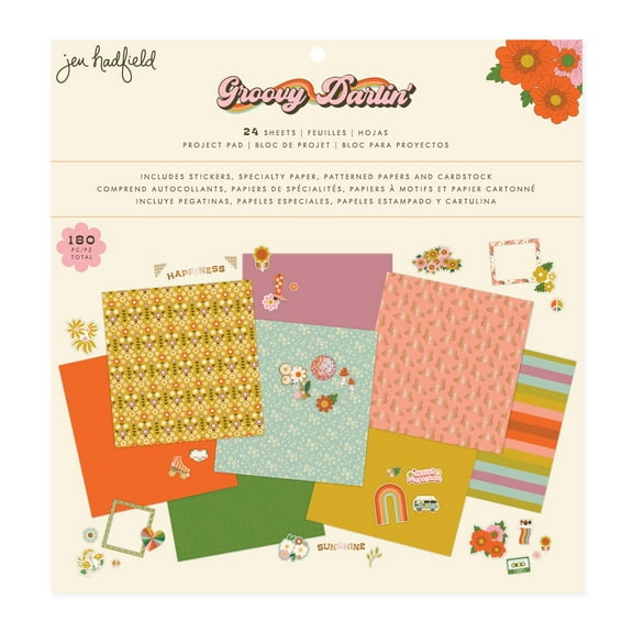 Jen Hadfield Groovy Darlin' 12x12" Project Pad-24 Sheets