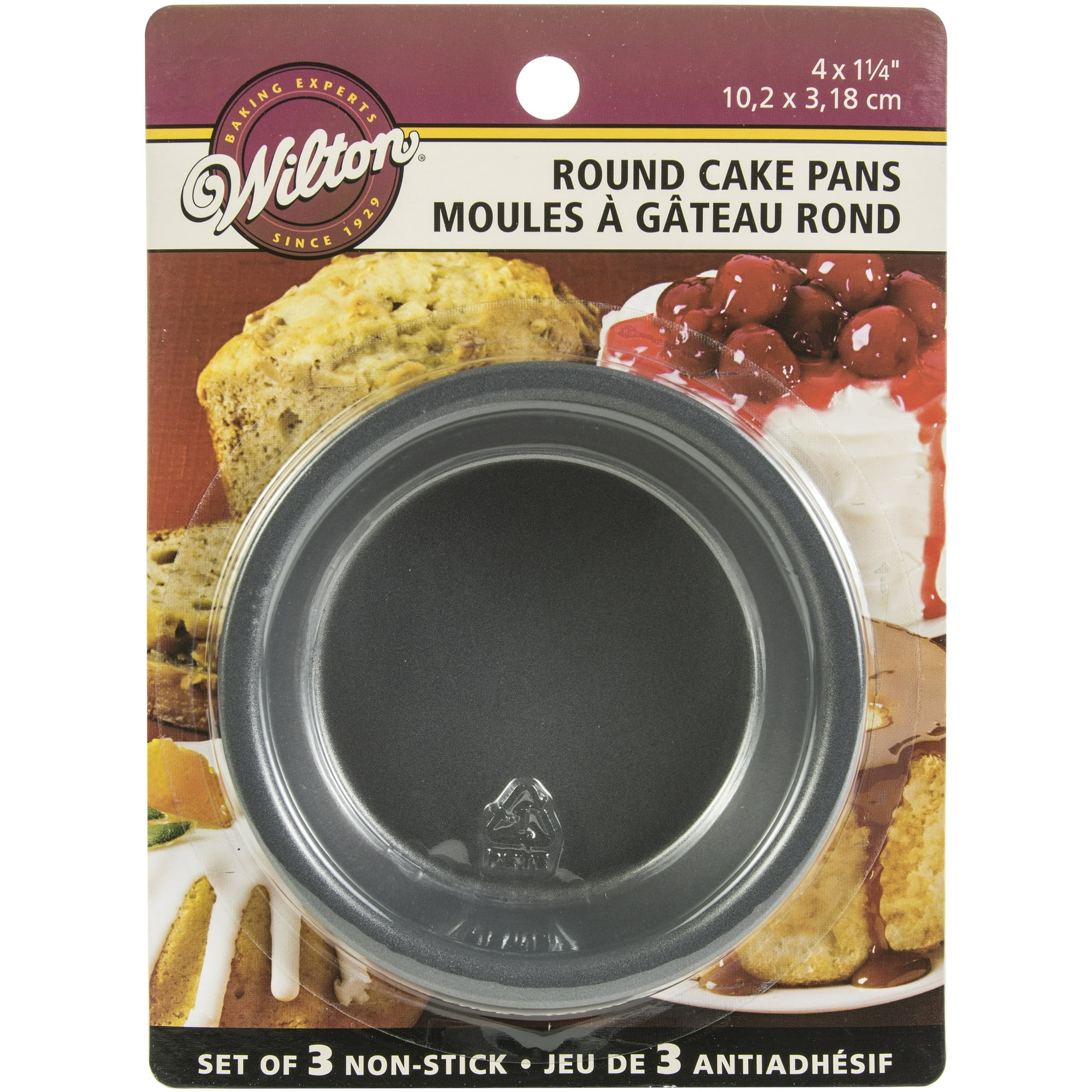 Mini Cake Pans 3 Pkg Round 4 X1.25