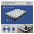 thumbnail image 2 of Tritech 16” Inflatable Air Mattress Bed with Built-in Pump, Storage Bag, and Repair Patch for Indoor and Outdoor Use, Queen, 2 of 9