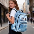 thumbnail image 4 of Yuyamidu Cute Penguin Backpacks for Kids 8-10 Blue School Bag Pretty Primary School Bookbag Lightweight Children Backpacks for School 17 Inch Book Bag for Boys Girls, 4 of 8