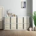 thumbnail image 5 of Baokaler 8 Cube Storage Organizer Cubby Storage 8 Cube bookshelf With Bins For Bedroom Livingroom White Cubby Storage for Home, White Finish, 5 of 8
