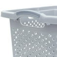 Home Logic XL Lamper Plastic Laundry Basket 2.5 Bushel, Soft Silver
