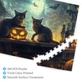 thumbnail image 3 of 500 PCS jigsaw puzzles 500 pieces Black Cat & Pumpkin Head,Impossible Hard Difficult Challenging Puzzles for Adults,Classic Black Cat & Pumpkin Head Wooden Puzzle,for Cat & Pumpkin Enthusiast Gifts, 3 of 6