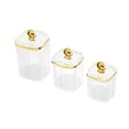 thumbnail image 3 of FashionCha 3Pcs Serving Dish with Lid Appetizer Food Bowls Food Storage Containers Candy Clear, 3 of 9