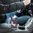 thumbnail image 7 of Unicorns Stars and Flowers 40 oz Tumbler with Handle Insulated&nbsp;Travel Mug&nbsp;Lid Straw Leak Proof Steel Vacuum Water Bottles Glasses Fits in Car Cup Holder, 7 of 7