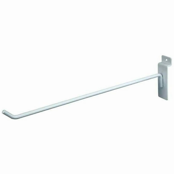 Econoco - EWH/H12 - 12" Deluxe White Slatwall Hook - Sold in Pack of 96