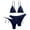 Dark Blue164, variant on TANYSU Women Comfortable Stylish Bikini Sets Swimwear Leisure Activities Trendy Three Piece Bikinis With Tie Design Summer Swimsuit Solid Color Beachwear Soft