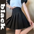 thumbnail image 1 of Falda plisada de cintura alta Rimocy para mujer 2023, estilo preppy, con cremallera, corte A, minifaldas para mujer, faldas cortas de verano de color liso para mujer, 1 of 6