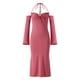 thumbnail image 4 of Vestido Largo Con Tirantes Vestido halter con manga y hombros descubiertos Traje clubwear (Rojo sandía S) Ygjytge para Mujer Melon rojo T M, 4 of 9