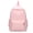 Pink, variant on Preppy Solid Color Shoulder Bag Nylon School Knapsack Korean Teenager White School Bag Sports Travel Backpack for Women
