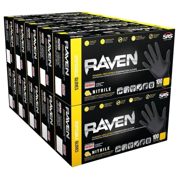 Guantes desechables SAS Safety Raven 66517 6mil Nitrile M