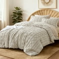 thumbnail image 6 of U by Bedsure Tufted Boho Comforter Set, 3 Pieces Farmhouse Shabby Chic Embroidery Bed Set, Soft Jacquard Comforter for All Seasons,Full,Natural, 6 of 6