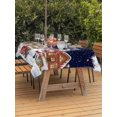 thumbnail image 2 of Outdoor Tablecloth with Umbrella Hole and Zipper, Navy Blue Christmas Rectangle Table Cloth 60x120 Inch Waterproof Tablecloth, Santa Snowman Snowflake Gifts Elk Picnic Table Cover for Patio Camping, 2 of 7