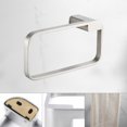 thumbnail image 3 of Miumaeov Brushed Nickel Square Towel Ring Towel Holder For Bathroom Toilet 304 Stainless Steel Silver, 3 of 16