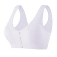 thumbnail image 2 of Sheghy Women Bras Wireless Women's BC Cup Mesh Plaid Plus Size Front Closure Thin Breathable Comfortable Wire-Free Bra,Purple XXXL, 2 of 5