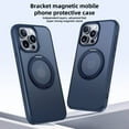 thumbnail image 3 of Dteck 360° Rotatable Magnetic Ring Stand Case for iPhone 14 Pro,Compatile with Mag Safe Shockproof Rubber + PC Slim Translucent Back Cover for iPhone 14 Pro,Blue, 3 of 6