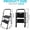 Black 1, variant on General Folding Ladder Step Stool 2/3/4 Step Portable with Large Non-Slip Steps Storage Rack, Sturdy Steel for Kitchen Home Renovation, Easy Store Holiday Gift