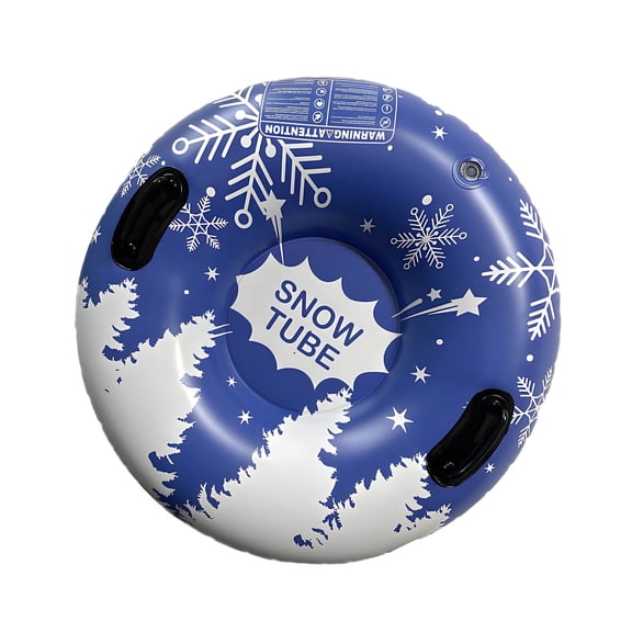 Inflatable Snow Tube Sled with Handles Inflatable Ski Rings PVC Sledding Tube Protable Winter Snow Sledding Toy