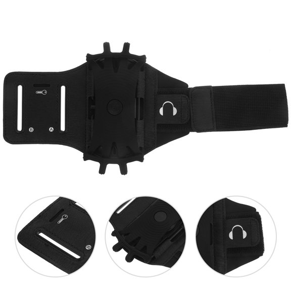 MLINS 360 °Rotation Athletic Sports Arm Bag Universal Phone Armband 39*12.5cm Black