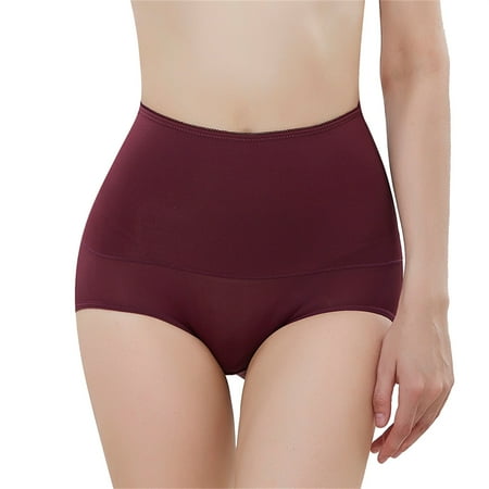 dmqupv Womens Panties Seamless Briefs Women s Briefs Underwear Cotton High Waist Tummy Control Panties Ladies Panty Red XXL