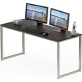 thumbnail image 2 of Commercial-Grade Office Computer Desk  x cm  Silver w/Espresso Top, 2 of 6