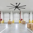 thumbnail image 6 of Vaczon 84" Industrial Ceiling Fan No Light, 12000 CFM High Airflow Commercial Fan with 6-Speed DC Motor and Remote for Garage, Workshop, Black, 6 of 18