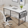 thumbnail image 2 of CubiCubi Computer Desk 32 inch Home Office Desk with Storage Bag, White Finish, 2 of 6