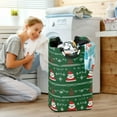 thumbnail image 5 of Yayeee Freestanding Laundry Hamper with Handle Collapsible Large Storage Basket for Clothes, Green Christmas Trees, 5 of 7