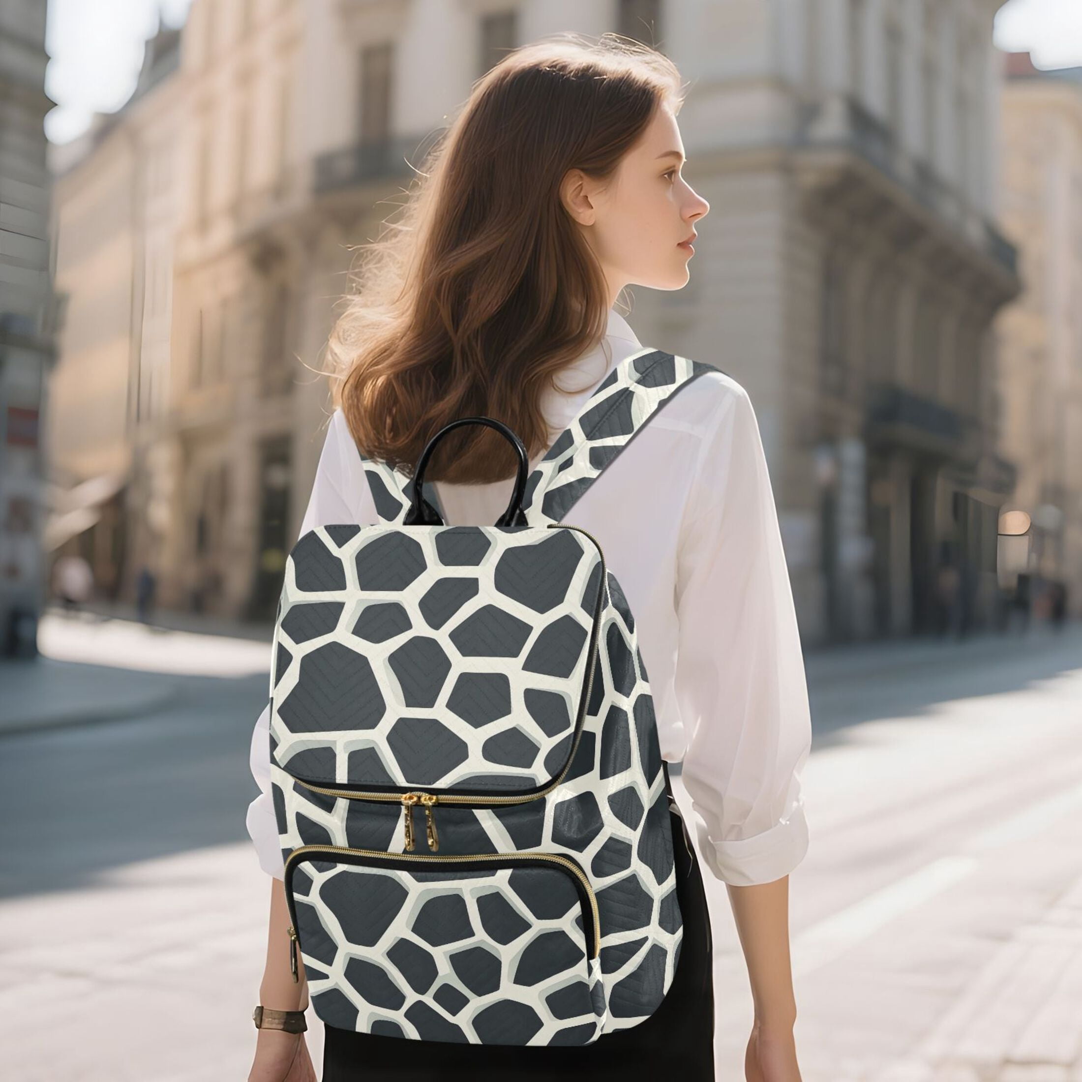 ALAZA Cow Print Travel Backpack Laptop Bag Large Capacity Daypack