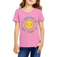 thumbnail image 2 of Sewkxo Back to School T Shirt for Boys Girls Letter Print Short Sleeve Crew Neck Summer Casual Comfortable Daily Funny Tees Children's Shirts,Pink 130, 2 of 4