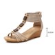 thumbnail image 2 of Sandalias de cuña para mujer, sandalias de verano con dedos abiertos, informales, con tacón, sandalias de playa, zapatos de verano con plataforma, 2 of 6