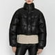thumbnail image 1 of Parkas de manga larga para mujer, modernas e invernales, con cuello alto, cortas y cálidas, de algodón., 1 of 7