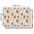 thumbnail image 5 of White Highland Cow Flower Pattern Summer Placemats Table Placemats Set Of 6-Linen Kitchen Washable Placemats Table Mats 11.8"x17.7" Non-Slip Heat Resistant, 5 of 5