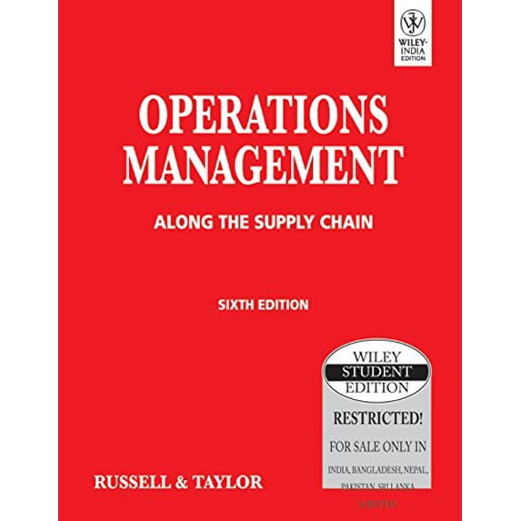 Pre-Owned Operations Management: Along the Supply Chain, 6ed, 9788126518661, 8126518669, Paperback,