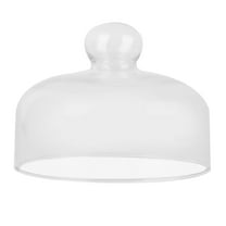 Round Glass Cake Dome 6.3 Inch Transparent Dustproof Cover with Handle, Cloche Dome for Cupcake Dessert Display