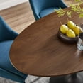 thumbnail image 7 of Modway Lippa 48" Oval Veneer and MDF Dining Table in Black/Walnut, 7 of 7
