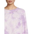 thumbnail image 2 of Time and Tru Women's Fashion Tie-Dye Raglan Sweatshirt, 2 of 5