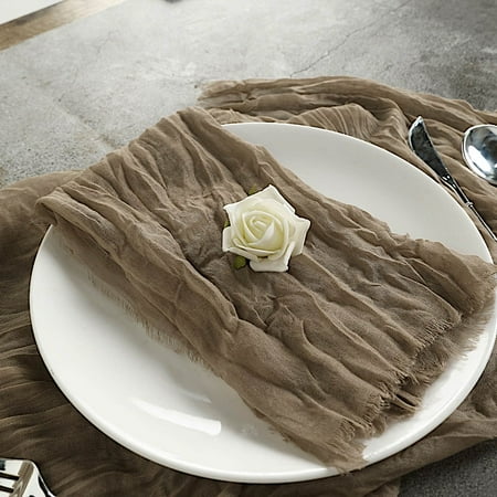 

BalsaCircle 5 Pieces Natural 21 Cheesecloth Gauze Cotton Table Napkins
