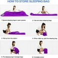 thumbnail image 4 of HLONK Sleeping Bag  Lightweight Spring/Summer Weather Sleep Bags for Kids Adults Girls Women  Microfiber Filled 15-25 Degree for Backpacking/Hiking/Camping/Mountaineering with Compression, 4 of 8