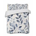 thumbnail image 2 of Navy Blue Botanical Twin Size Down Alternative Comforter, Lightweight Comforter Quilt Bedding Set with Pillow Shams Pastoral Spring Leaves Watercolor All Seasons Bed Comforter Duvet Insert 68"x86", 2 of 7
